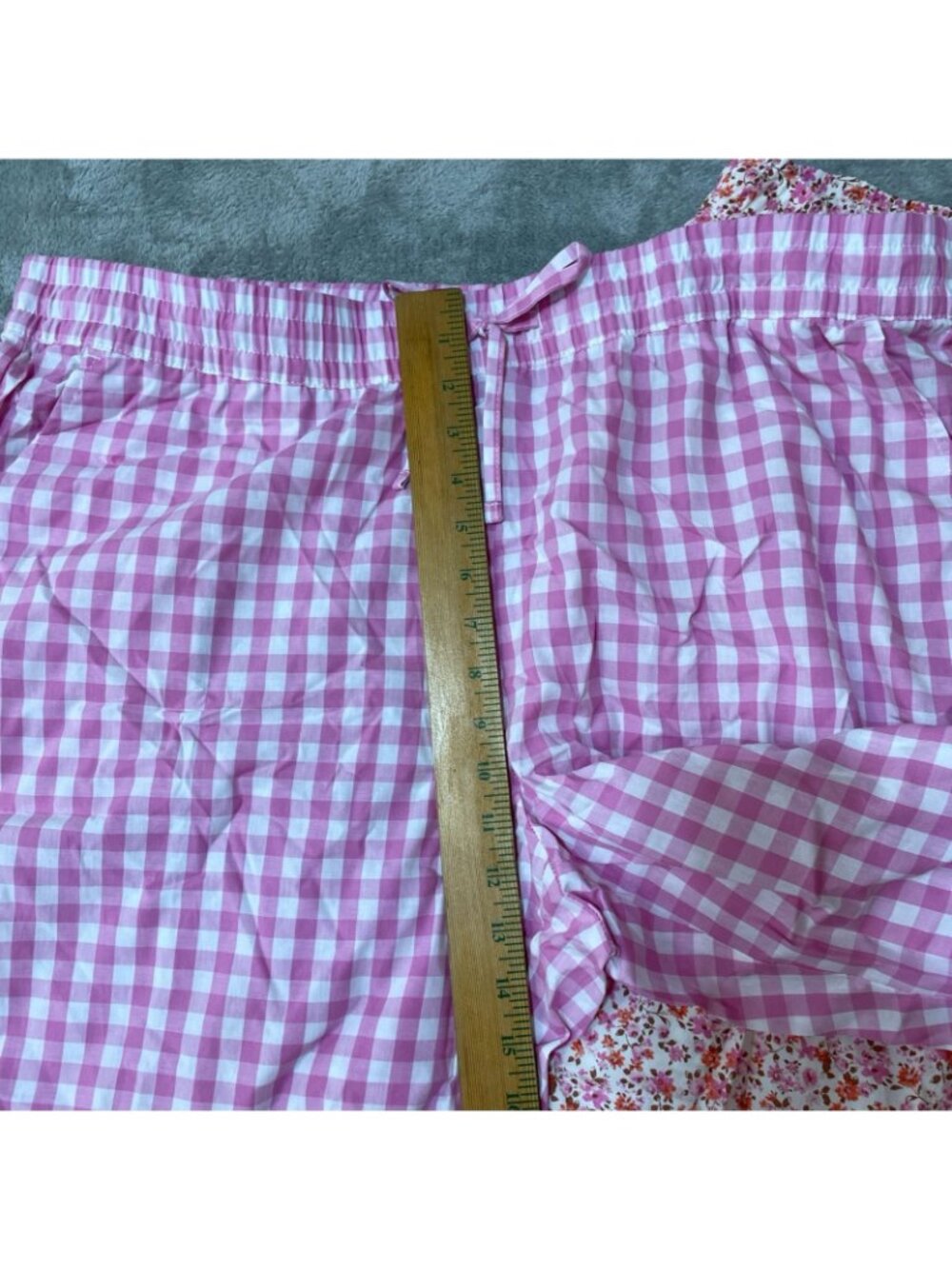 NWT Gap Women's XL Pajama Pants 2-Pack Pink Gingham & Floral Cotton C0849 - Picture 8 of 15